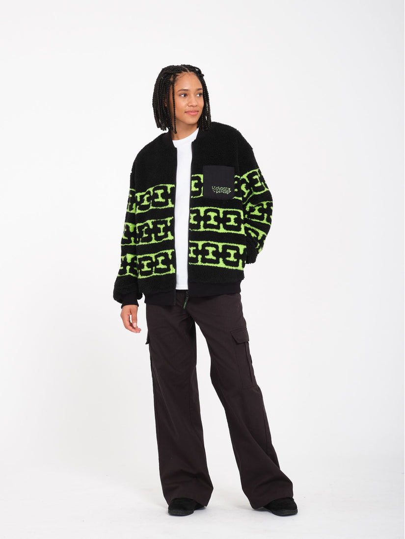 Sweat sherpa zippé Zephyr - BLACK