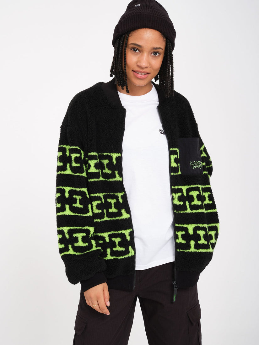 Sweat sherpa zippé Zephyr - BLACK