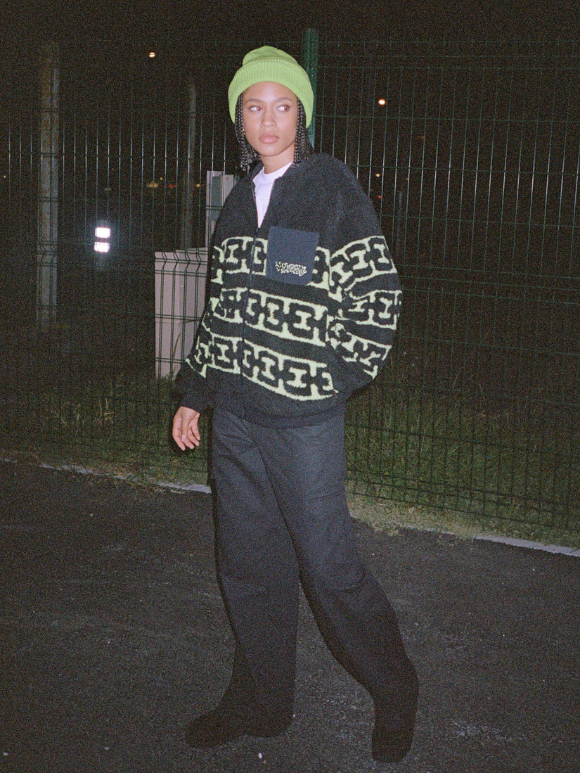 Sweat sherpa zippé Zephyr - BLACK