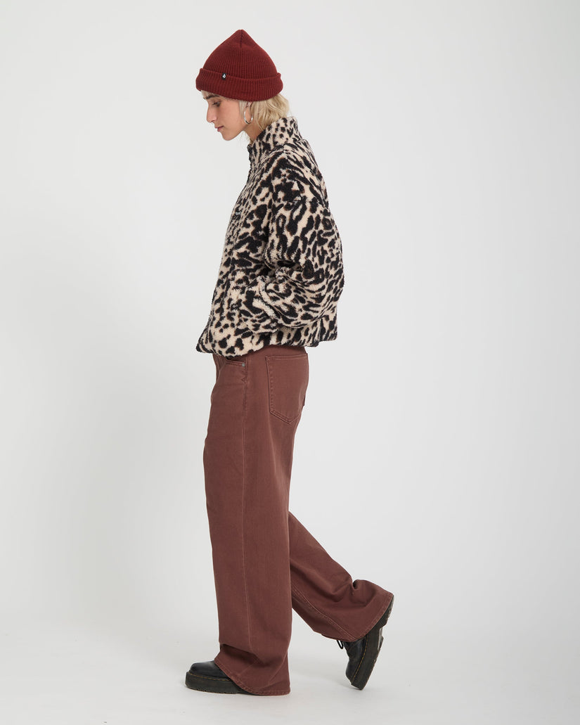 Wylding Out Sherpa Jacket - Animal Print