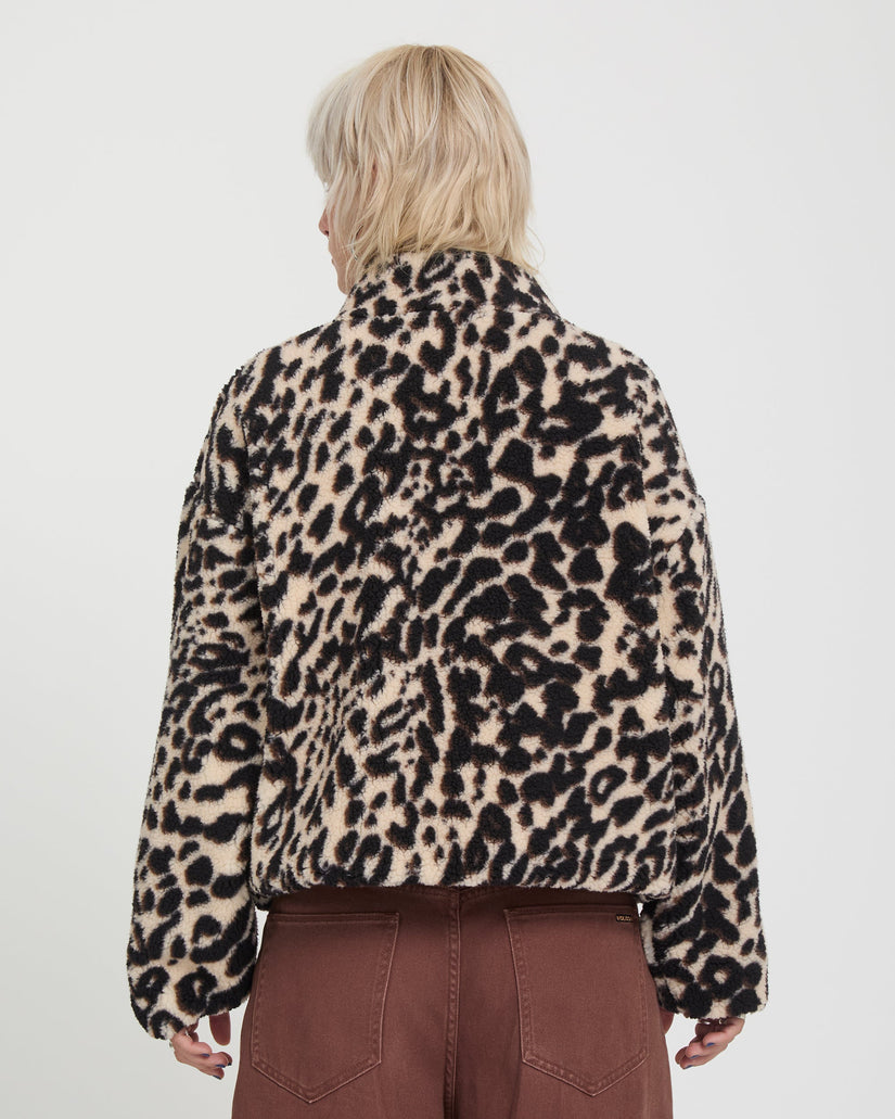 Wylding Out Sherpa Jacket - Animal Print