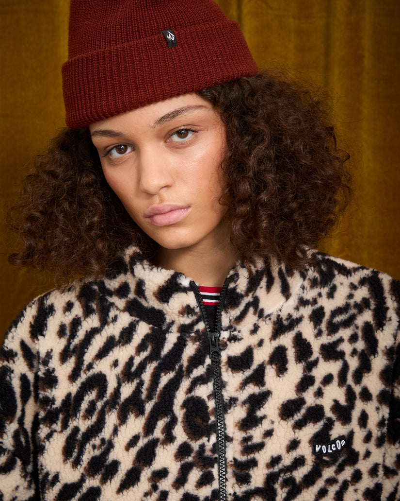 Wylding Out Sherpa Jacket - Animal Print
