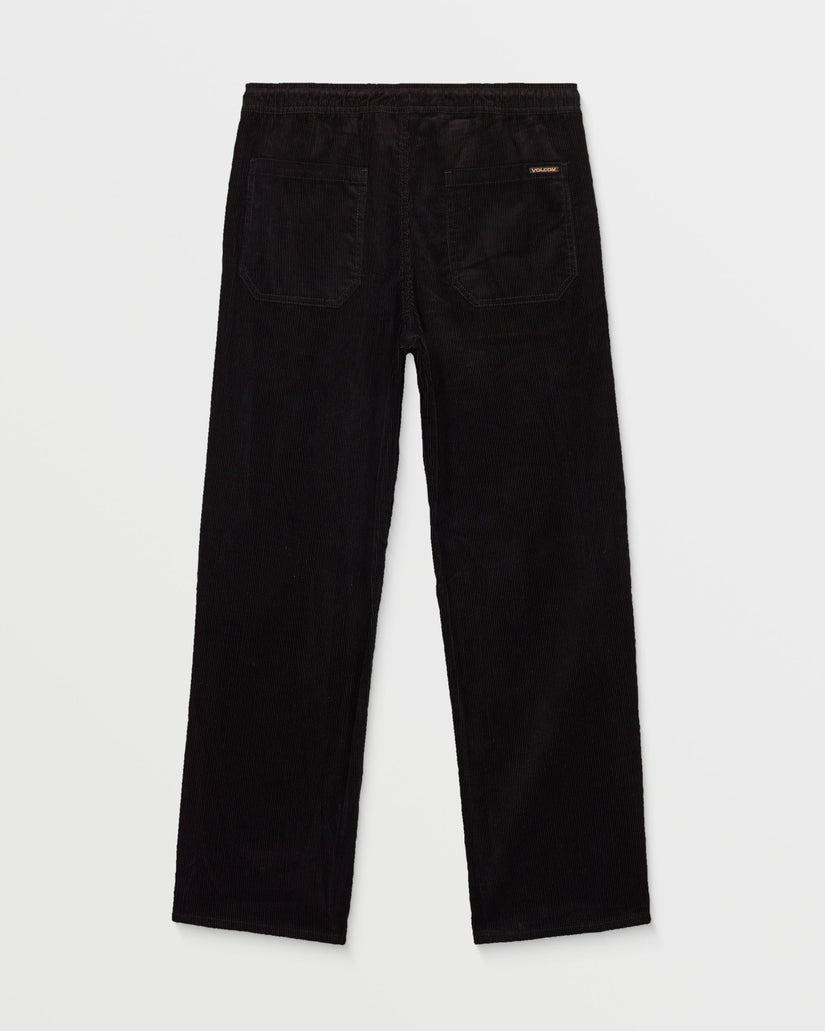Freazy Loose Elasticated Waist Corduroy Trousers - Black - (KIDS)