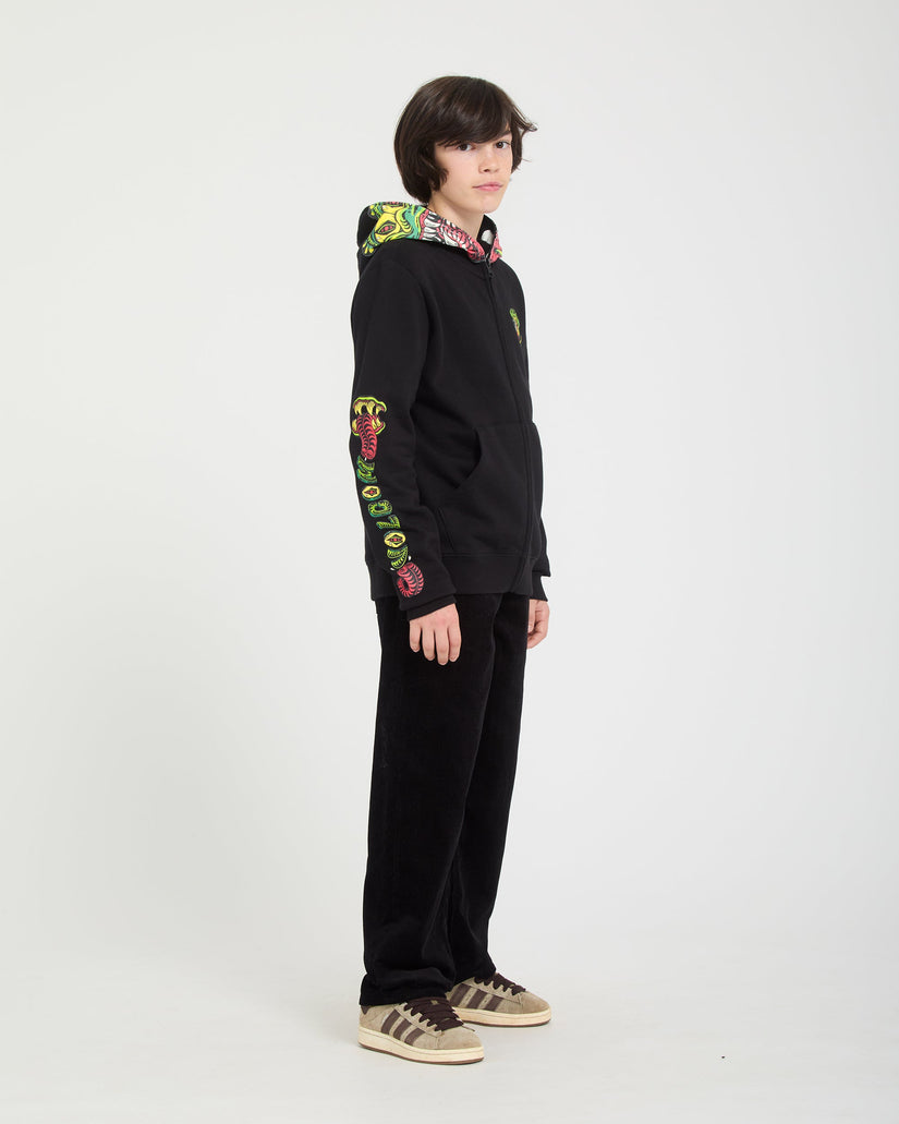 Freazy Loose Elasticated Waist Corduroy Trousers - Black - (KIDS)