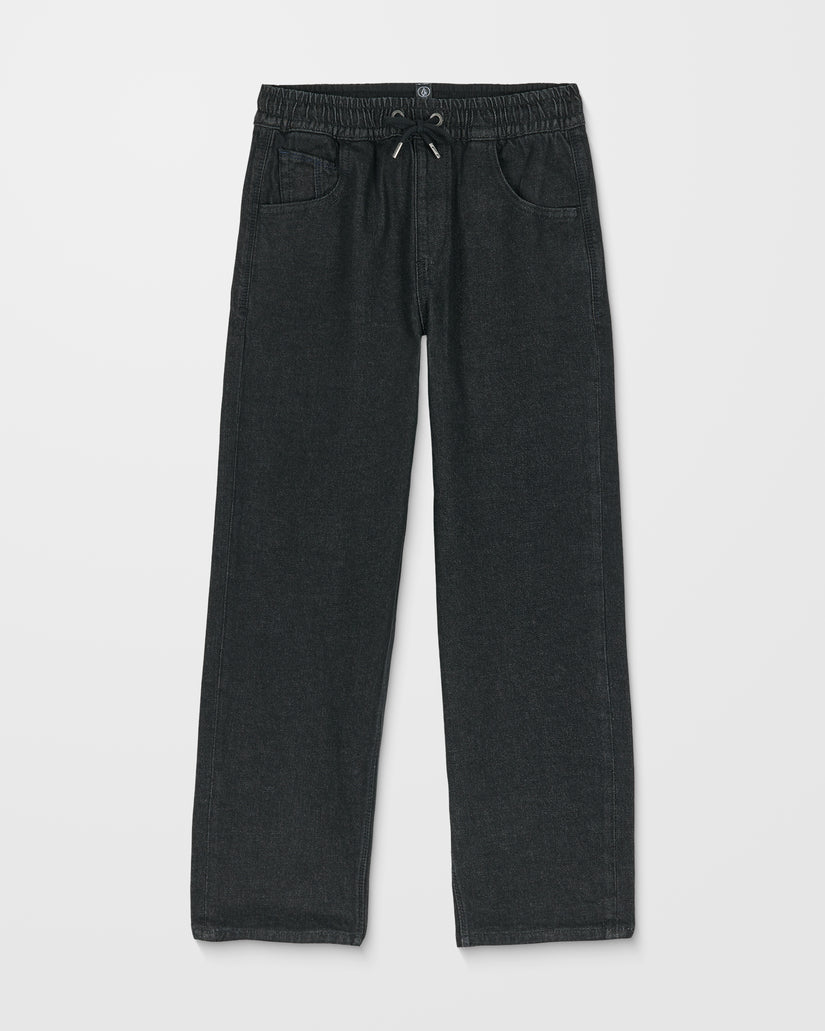 Freazy Loose Elasticated Waist Jeans - Black Wash - (KIDS)