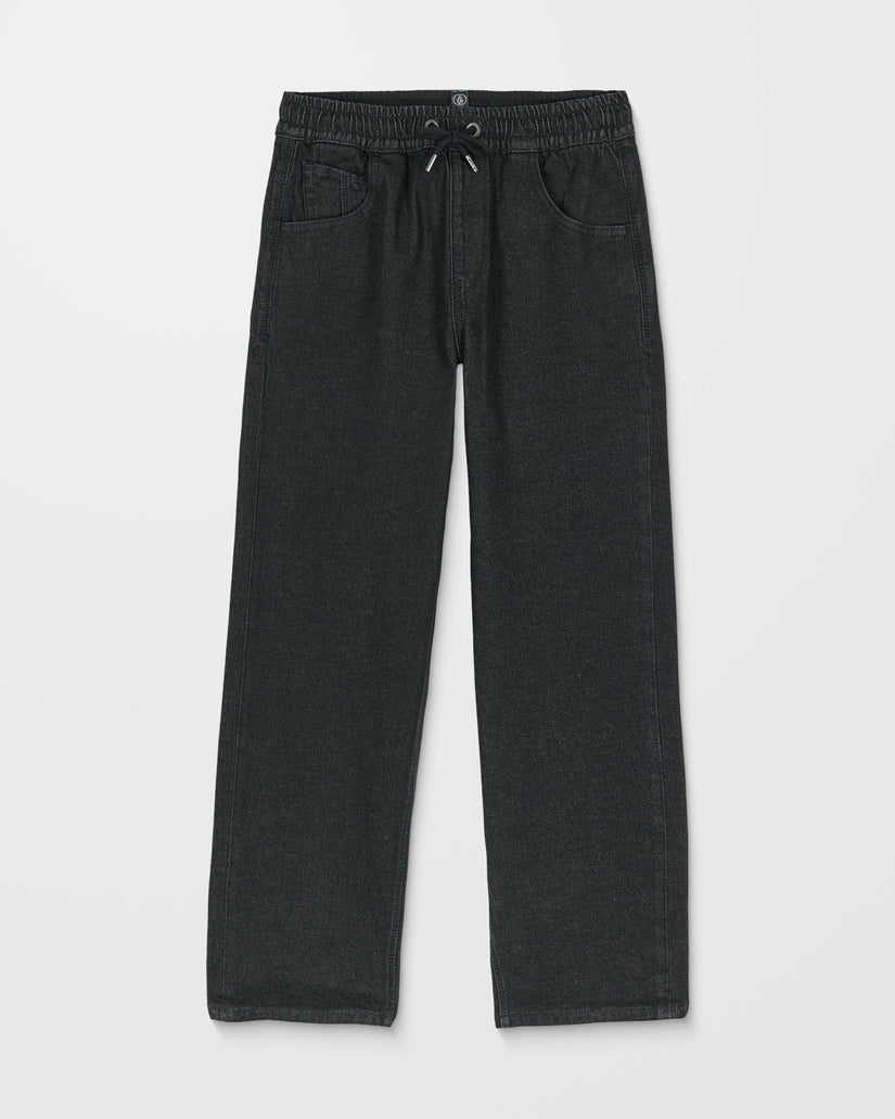 Freazy Loose Elasticated Waist Jeans - Black Wash - (KIDS)