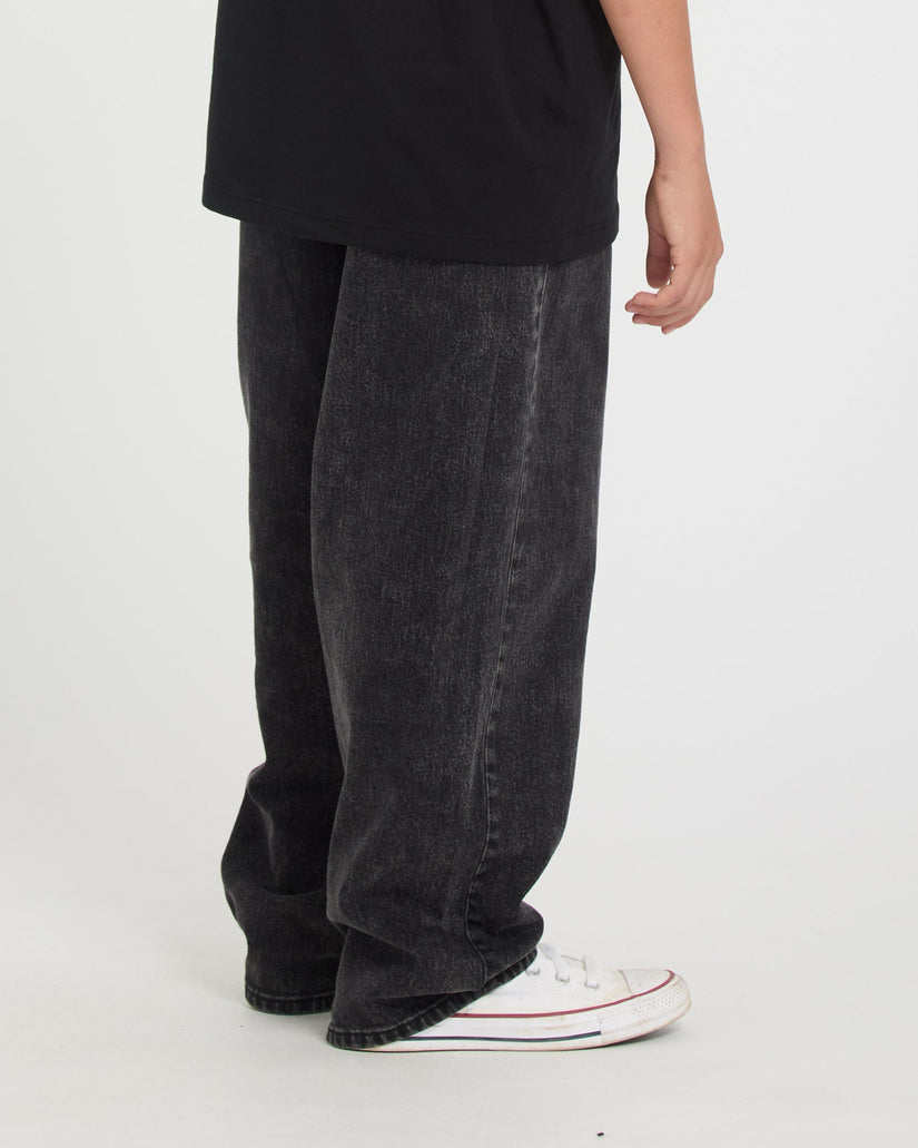 Freazy Loose Elasticated Waist Jeans - Blackity Black - (KIDS)