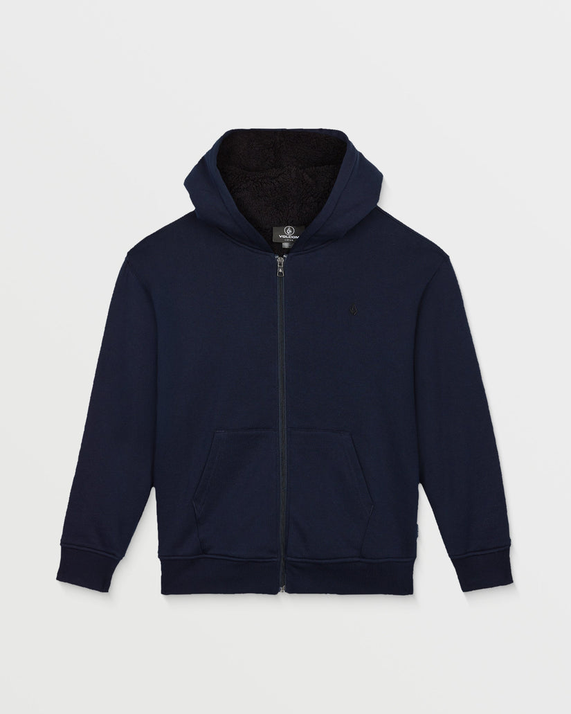 Single Stone Lined Zip Hoodie - Marine - (KIDS)