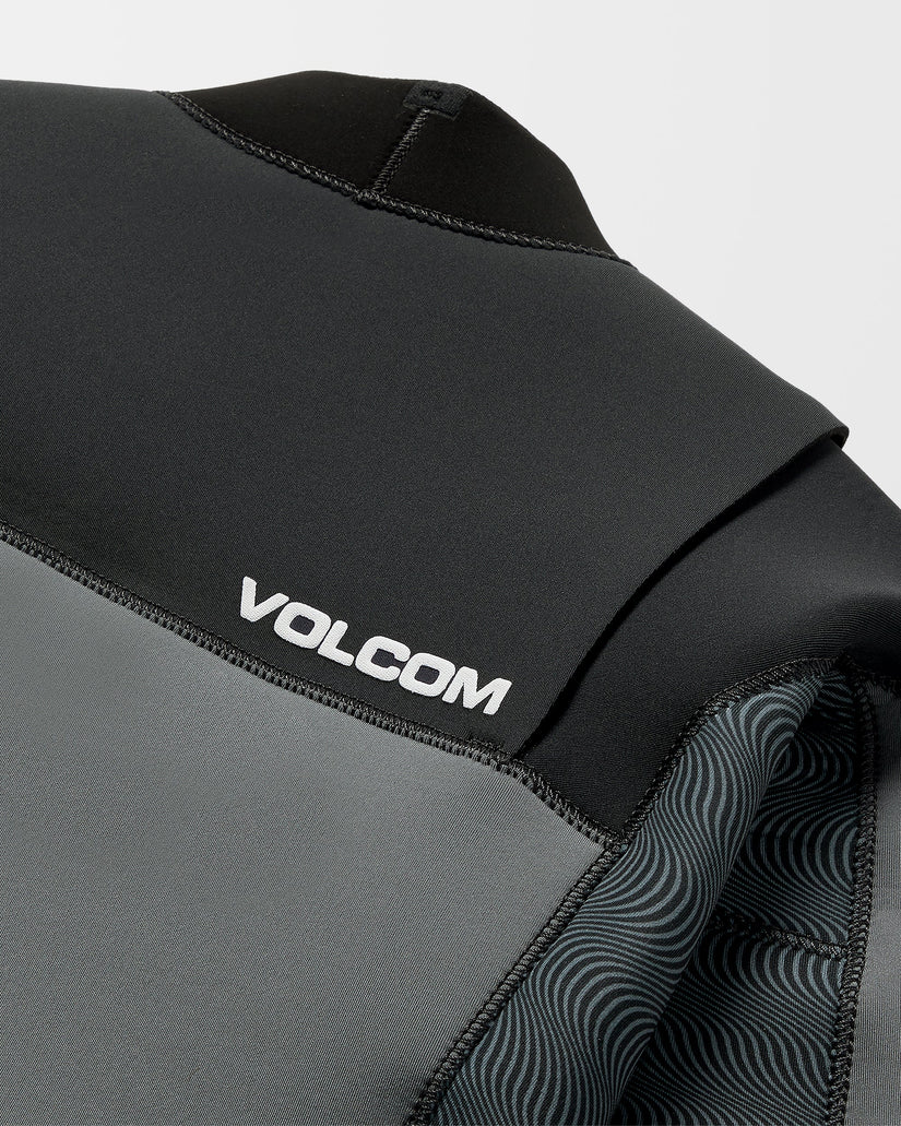 3/2Mm Long Sleeve Chest Zip Full Wetsuit - Charcoal - (KIDS)