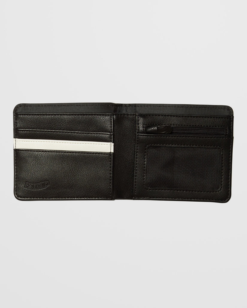 Slim Stone Small Wallet - Black