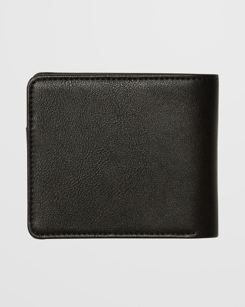 Slim Stone Small Wallet - Black
