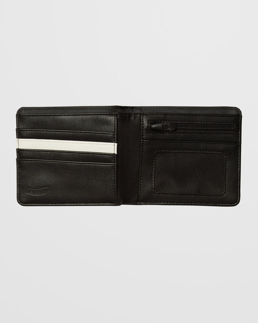 Slim Stone Large Wallet - Black