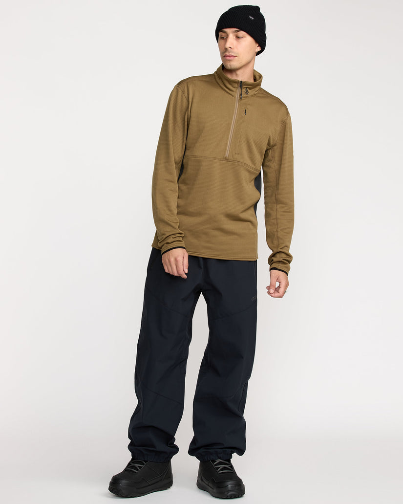 Gridlock Mock Neck Sweatshirt - Bronze