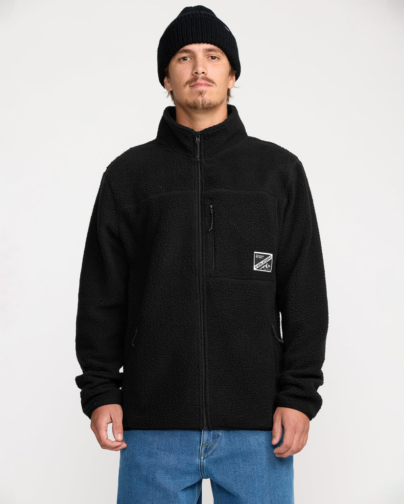 Nelson Sherpa Full Zip Jacket - Black