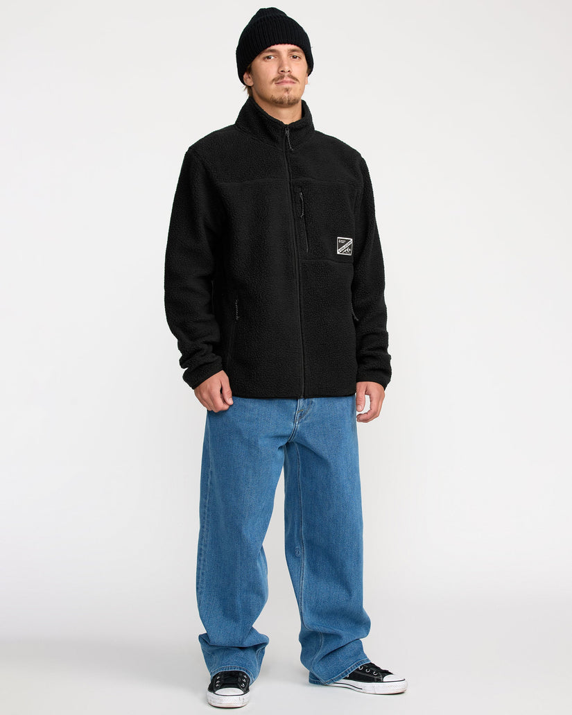 Veste zippée en sherpa Nelson - Black