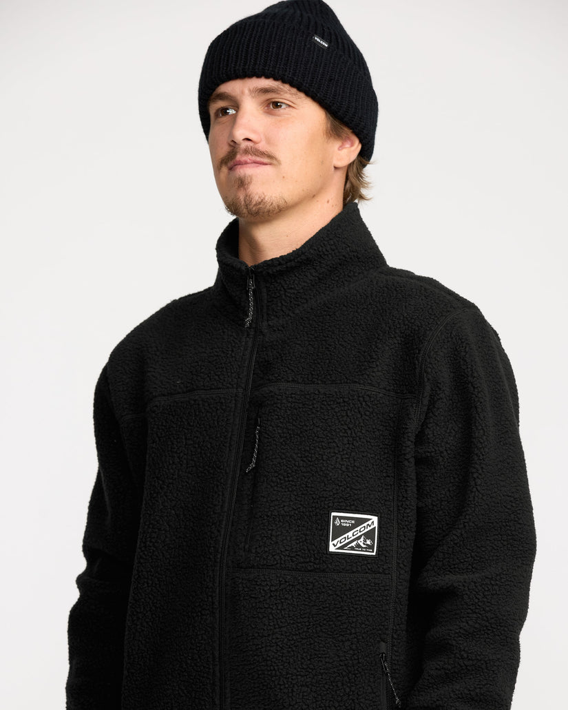 Veste zippée en sherpa Nelson - Black