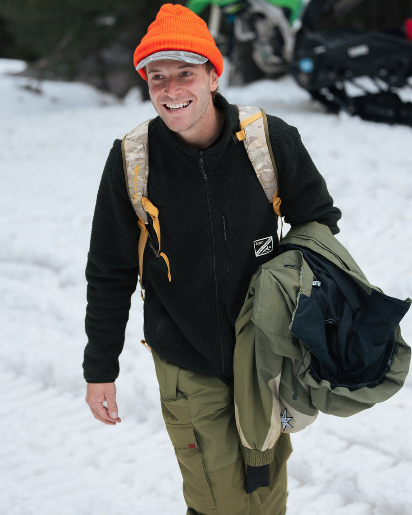 Veste zippée en sherpa Nelson - Black