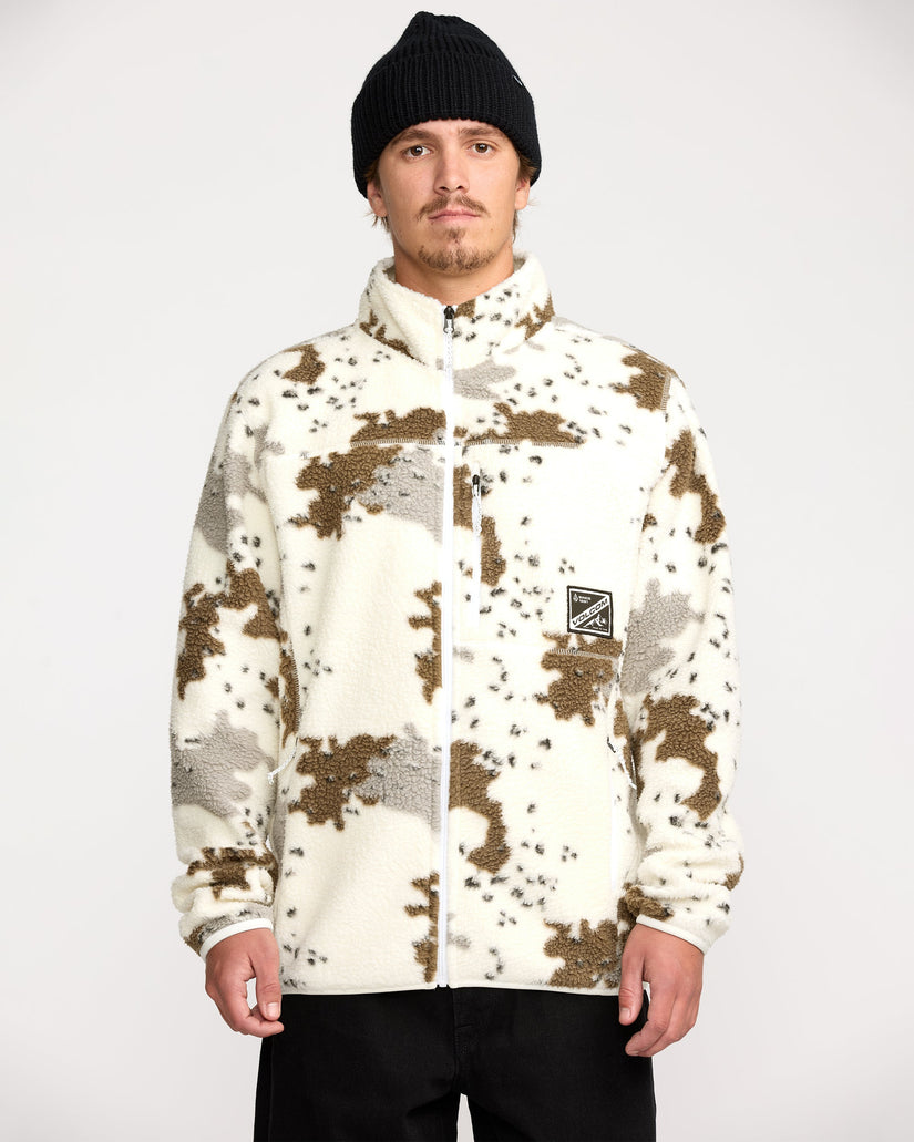 Veste zippée en sherpa Nelson - White