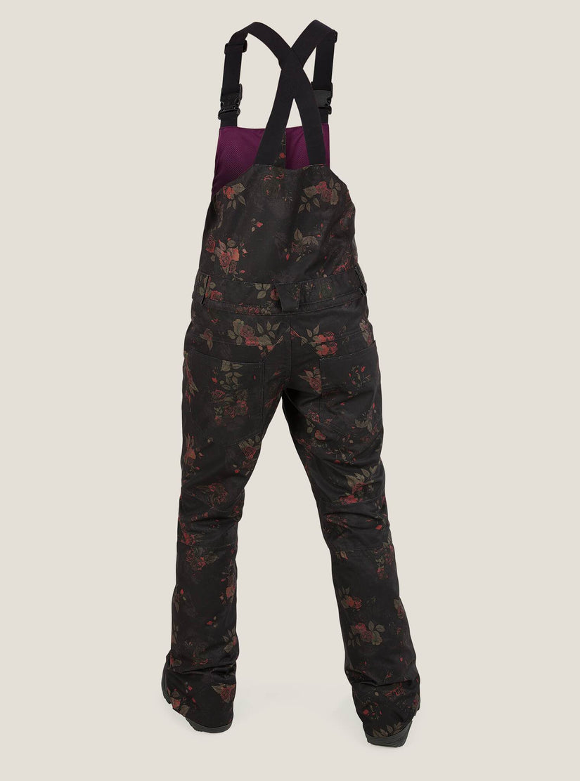 Verdi Bib Overall - Black Floral Print