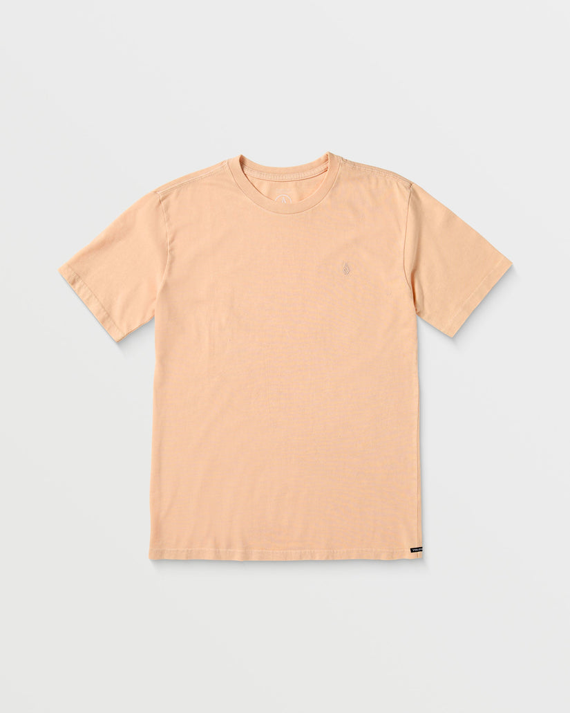 Solid Stone Emb T-shirt - PEACH - (KIDS)