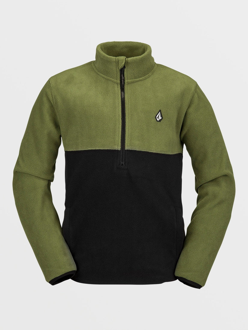 Youth Half-Zipped Polar Sweatshirt - MILITARY - (KIDS) (I4152400_MIL) [F]