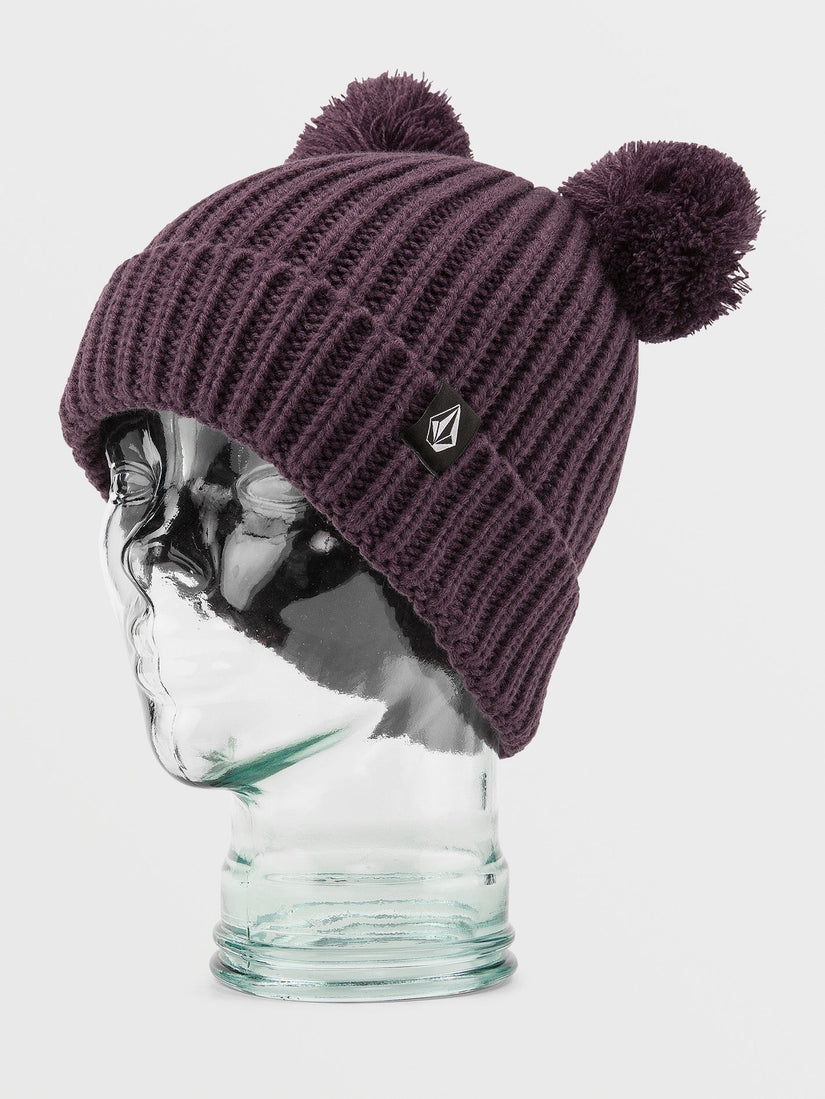 Shreddy Teddy Bobble Beanie - BLACKBERRY - (KIDS) (NN5852402_BRY) [1]