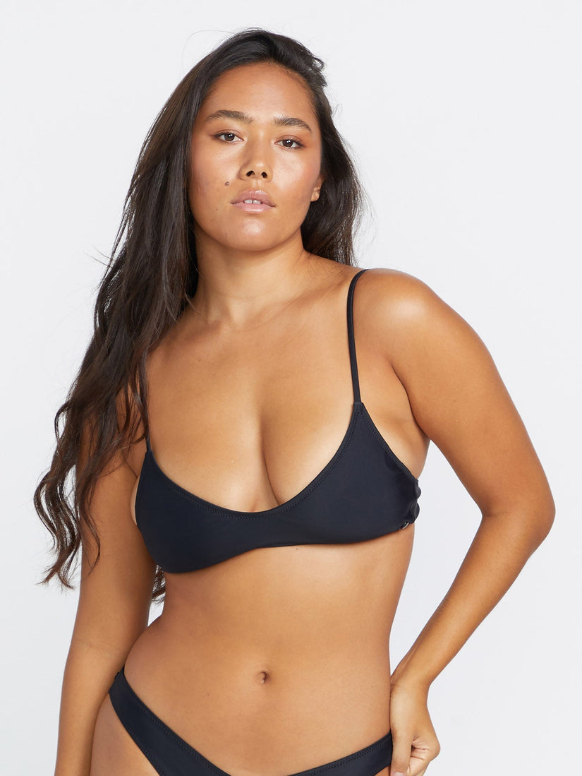 SIMPLY SOLID CROP (O1012400_BLK) [F]