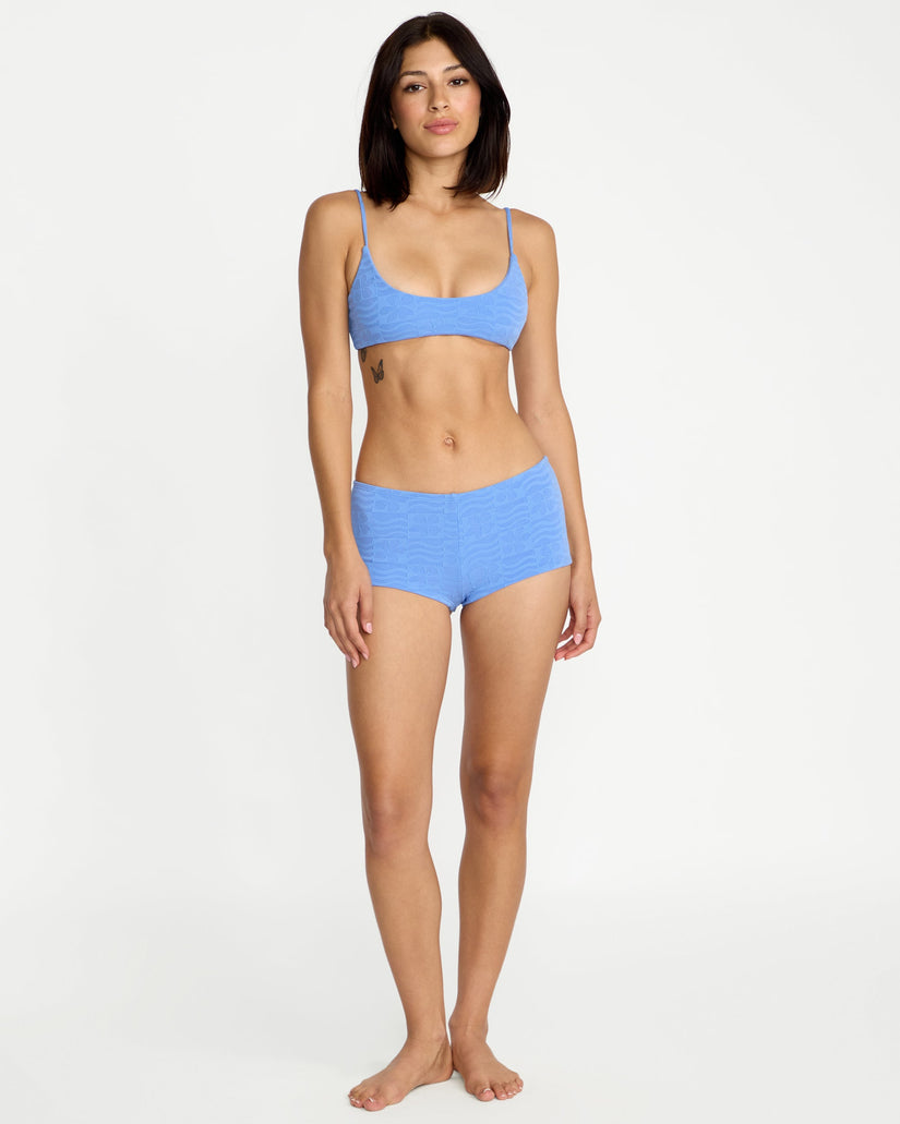 Coco Crop Bikini Top - Light Blue Acid