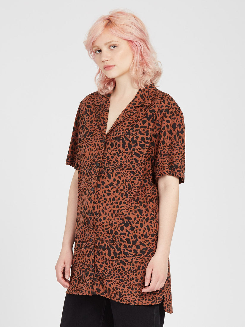 Dino Tea Shirt Tunic - DARK CLAY (B0412308_DCL) [F]