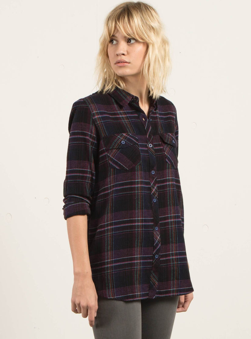 Desert Fly Long Sleeve Flannel - Black
