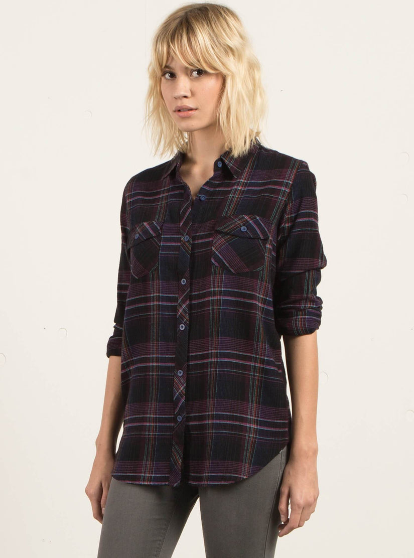 Desert Fly Long Sleeve Flannel - Black