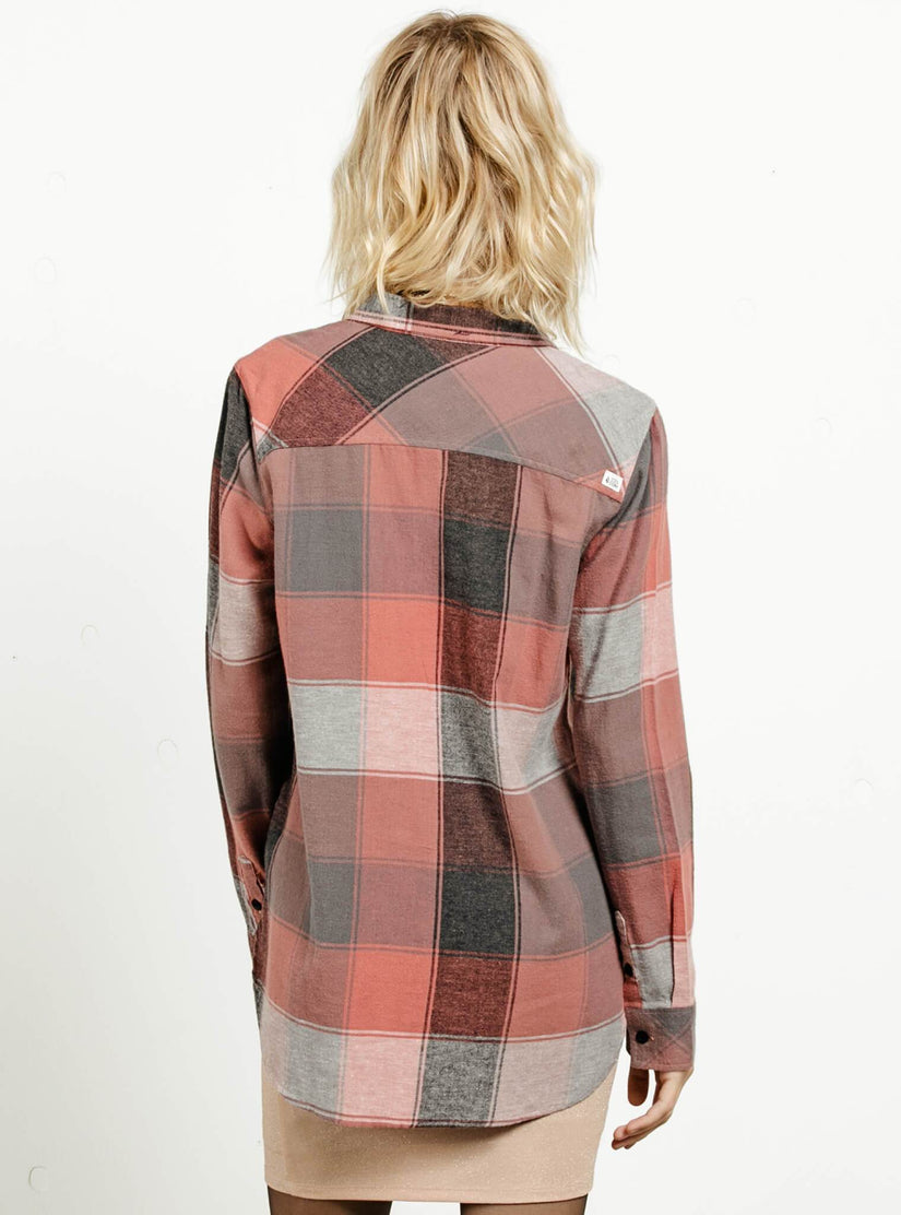 Fly High Long Sleeve Flannel - Mauve