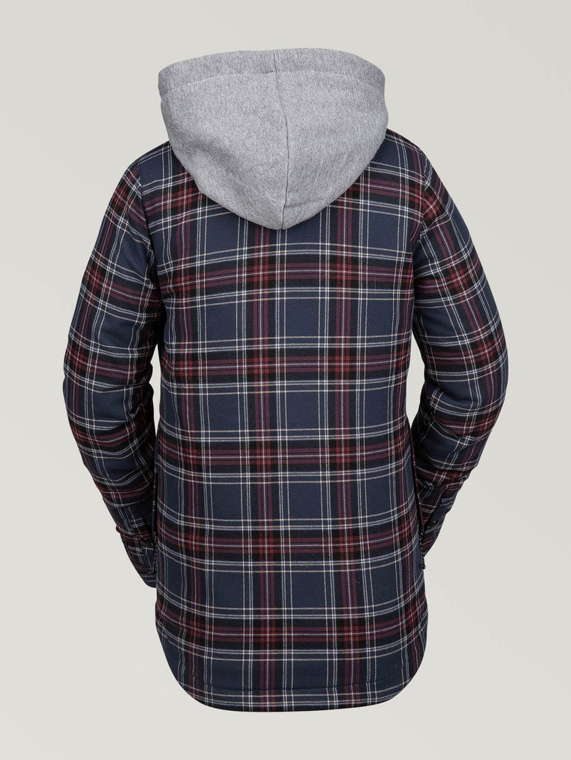 HOODED FLANNEL JKT (H0252005_NVY) [B]