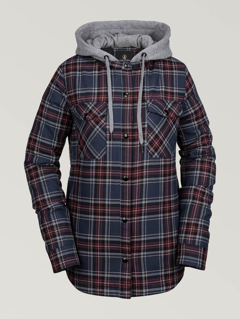 HOODED FLANNEL JKT (H0252005_NVY) [F]