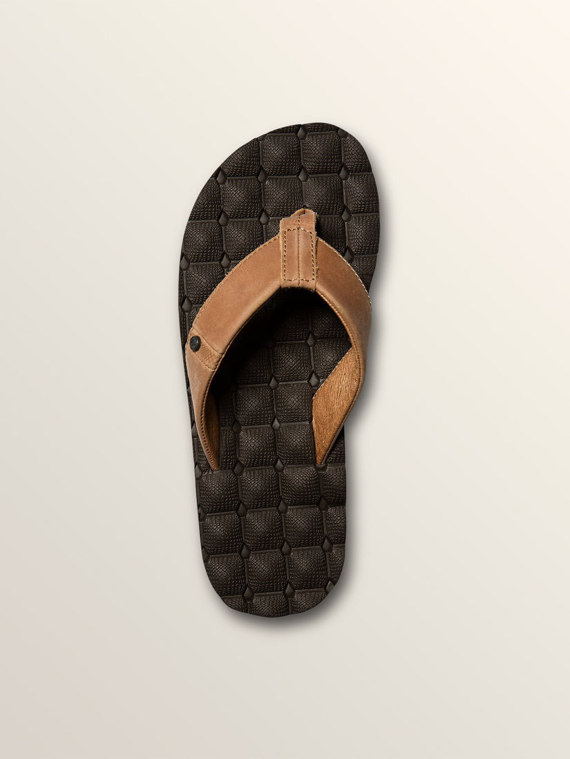 Recliner Leather Sandals - Brown Combo