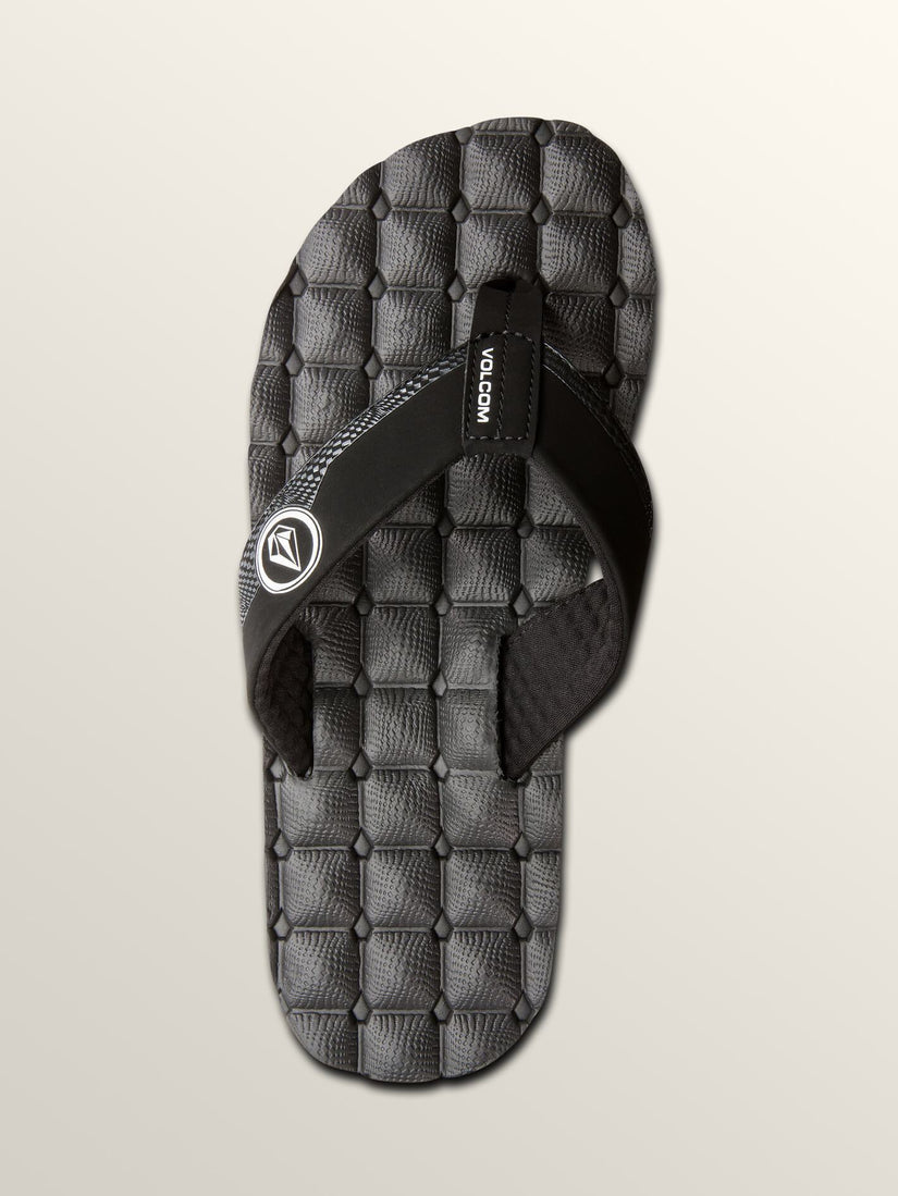 Recliner Sandals - Black White