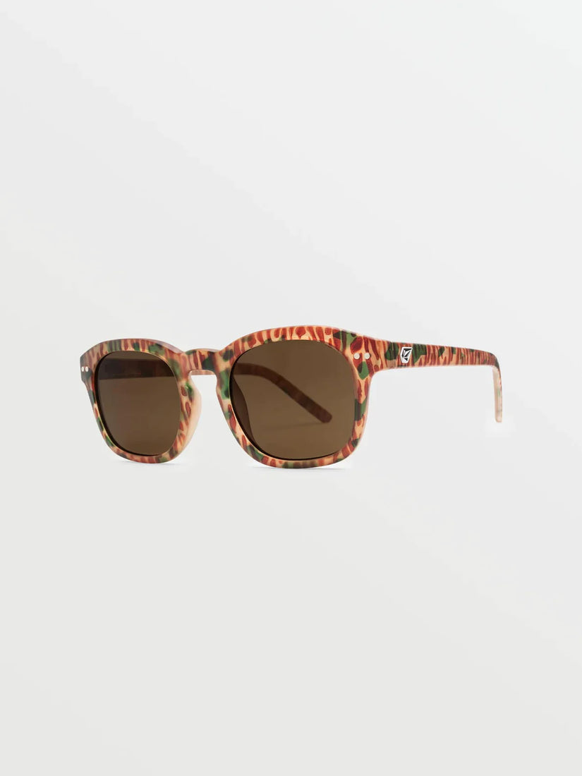 Earth Tripper Matte Geo Sunglasses (Bronze Lens) - MEGA ORANGE